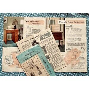 Domestic Sewing Machine Advertisement Catalog Instructions Button Vintage 1940s